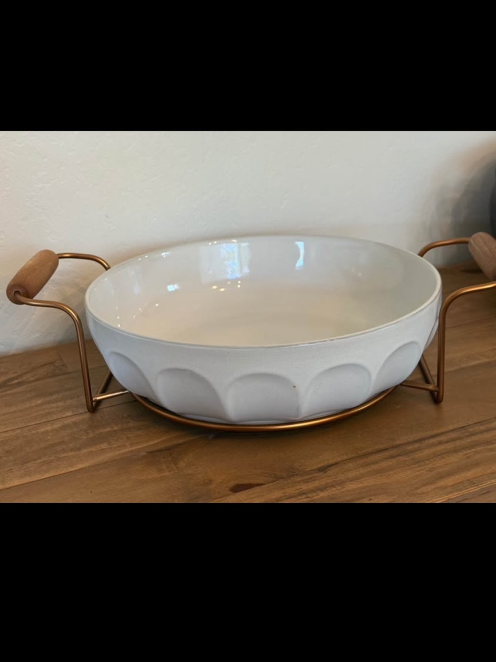 3qt hearth and hand with magnolia stoneware baking dish and caddy